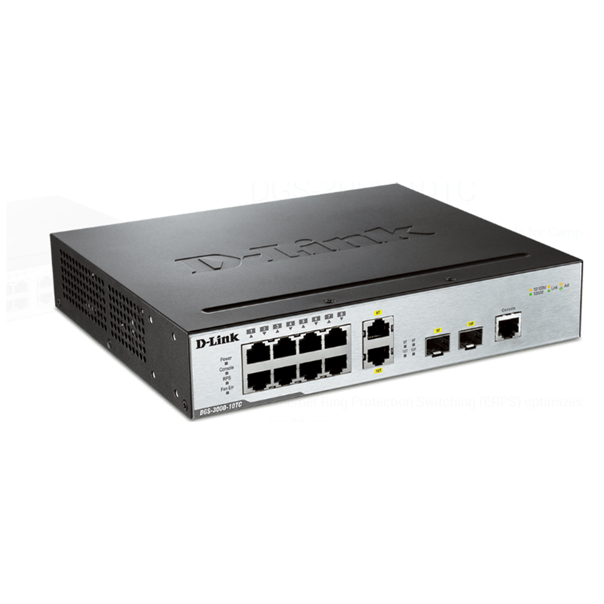 سوئیچ شبکه مدیریتی 10 پورت دی لینک مدل DGS-3000-10TC-3